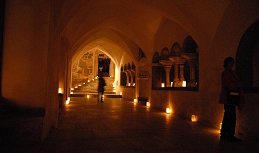The cloister in the benedictine monastery